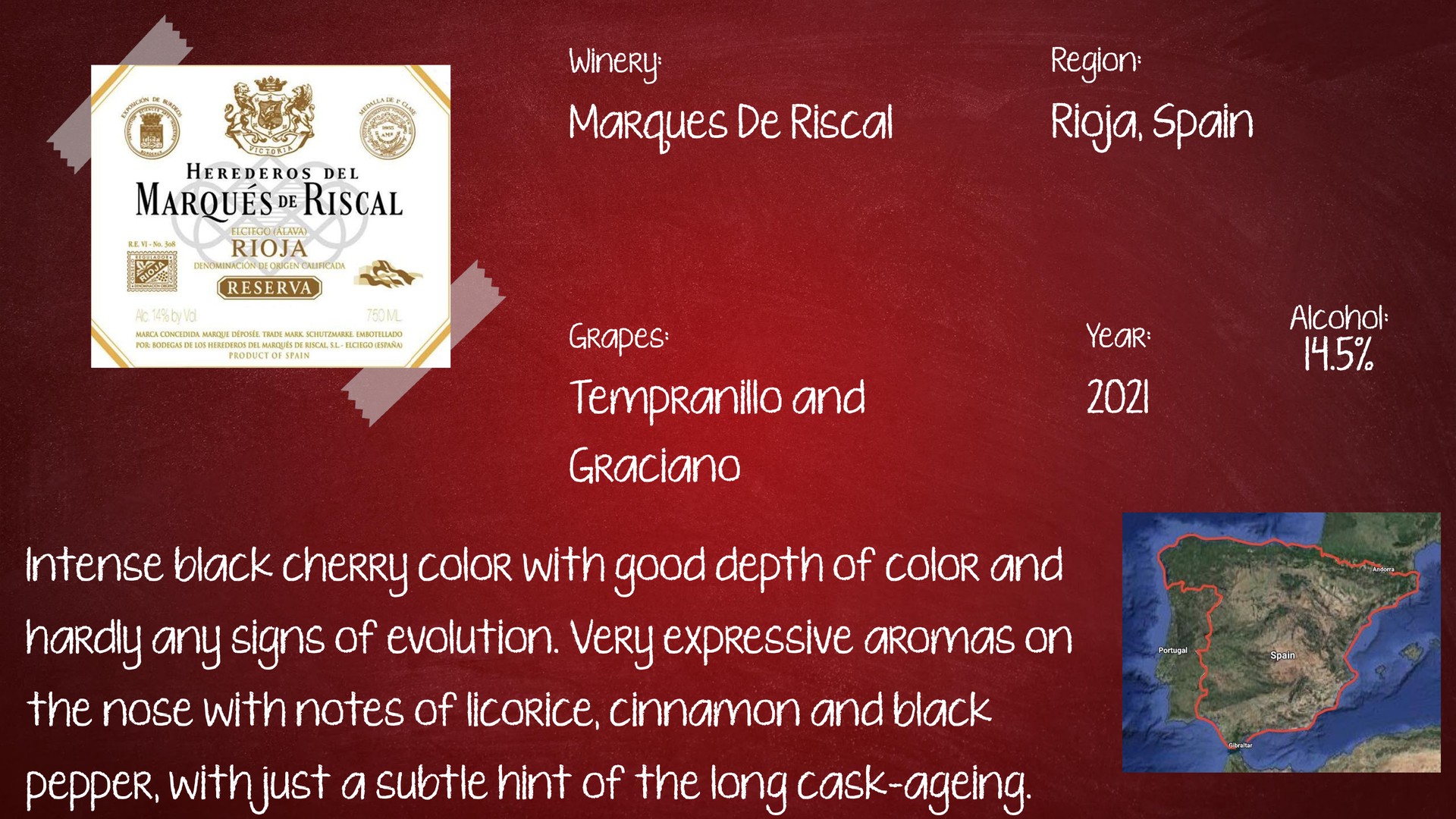 Rioja Reserva Marques de riscal