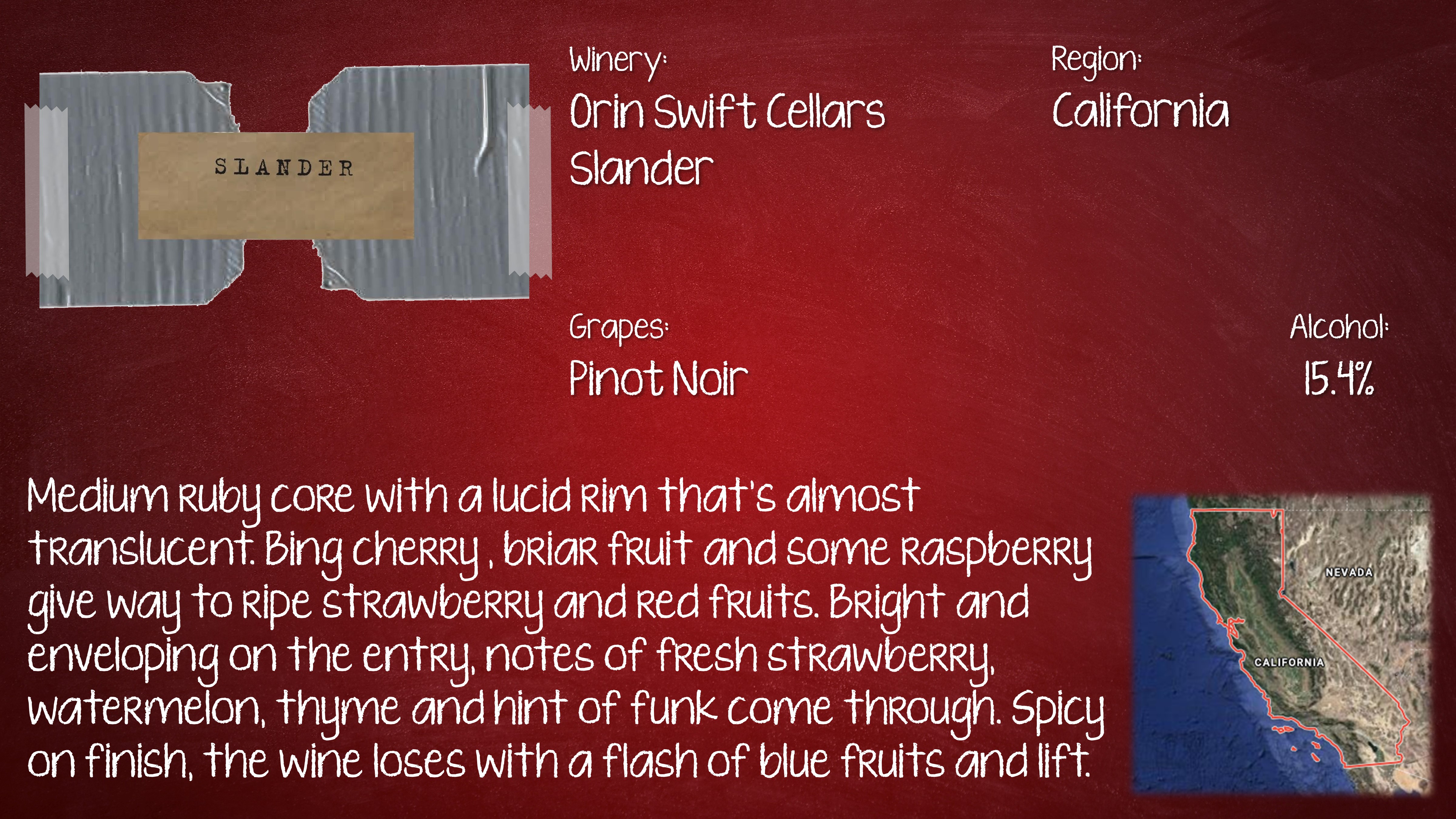 Slander Pinot Noir Orin Swift
