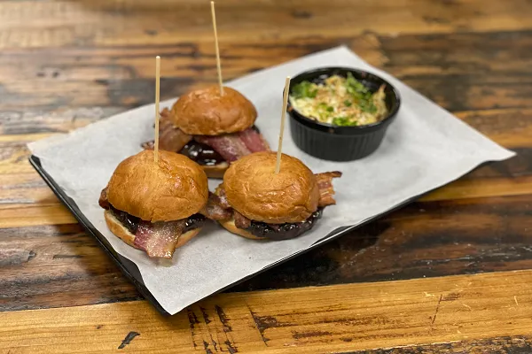 Bacon Bourbon Turkey Burger Slider