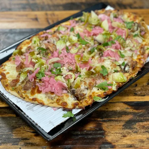 Bratwurst & Beer Cheese Flatbread