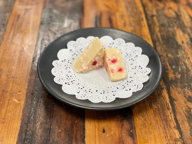 White Chocolate Peppermint Fudge